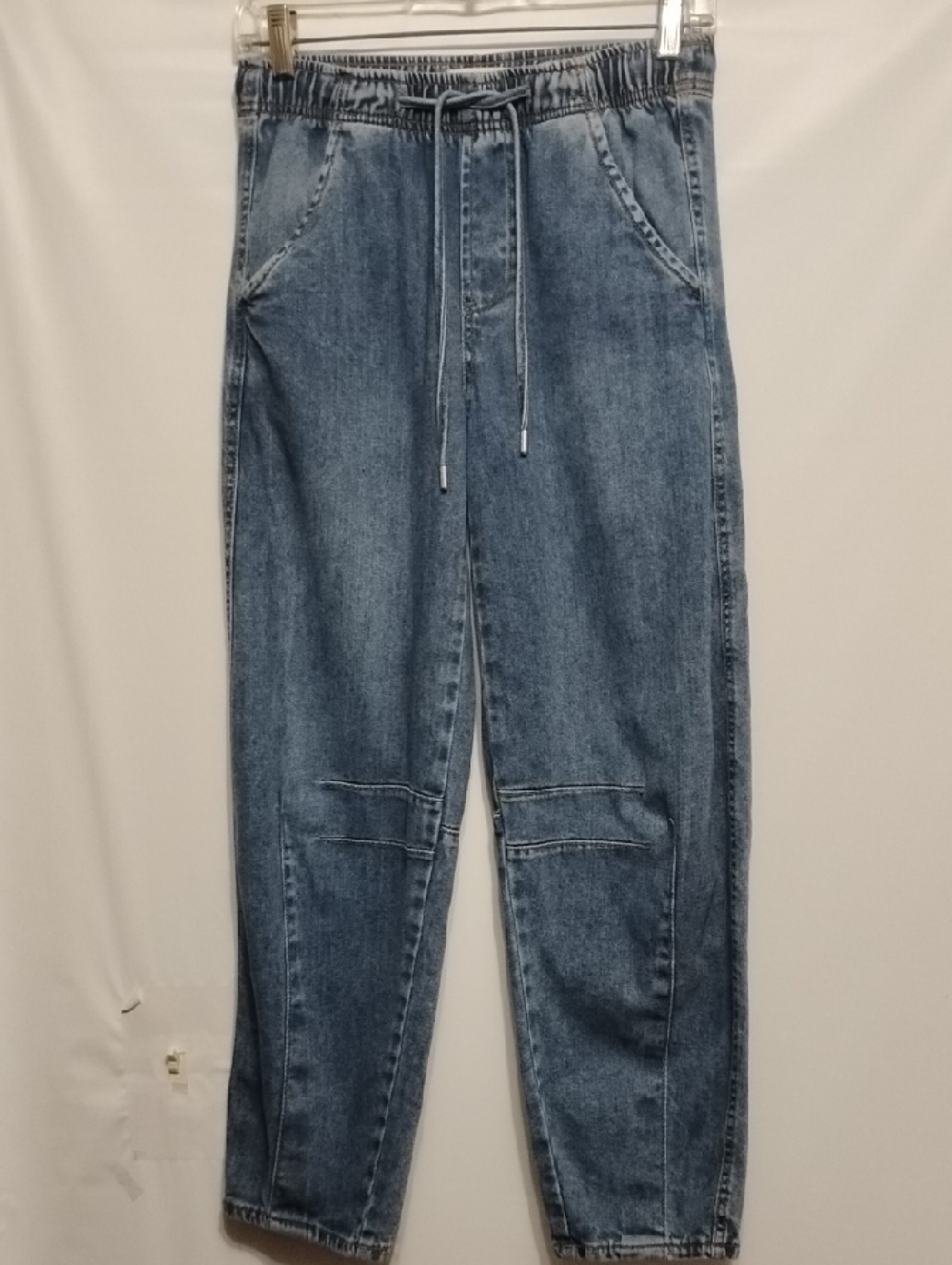 Oat‎ Cloud Luxe Blue Denim Jogger Jeans - Drawstring Waist